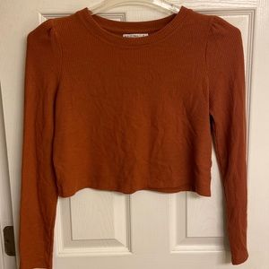 Arizona Jean Co brown long sleeve crop top